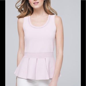WHBM Lavender Peplum Knit Top